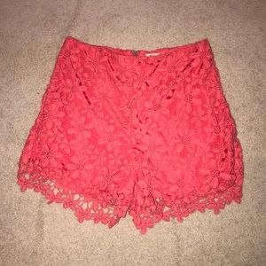 Hollister high waisted lace shorts!